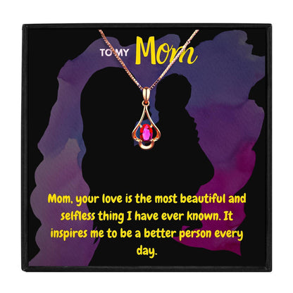 To My Mother Rose Gold Necklace in 2023 | To My Mother Rose Gold Necklace - undefined | Beautiful Mama Necklace, Birthstone necklace for mom, Mother's Day Necklaces, Mother's Love Pendant, to my mom necklaces | From Hunny Life | hunnylife.com