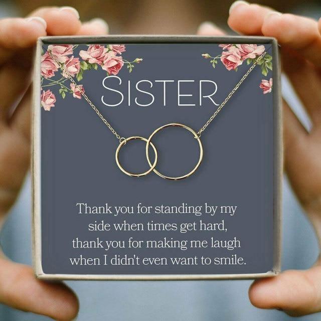 To My Sister Interlocking Chain Necklace for Christmas 2023 | To My Sister Interlocking Chain Necklace - undefined | Gifts for Sister, sister gift ideas, To My Sister gift ideas, To My Sister Interlocking Chain Necklace | From Hunny Life | hunnylife.com