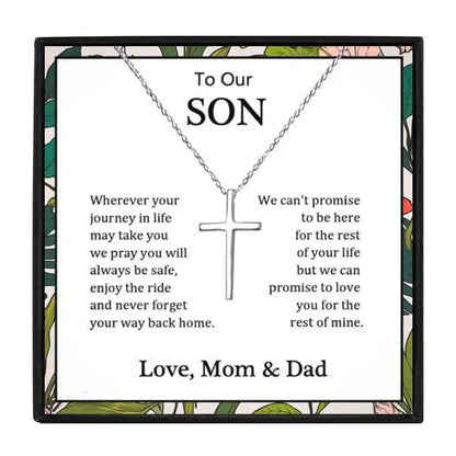 To My Son Gift Necklace From Mom And Dad for Christmas 2023 | To My Son Gift Necklace From Mom And Dad - undefined | son, son necklace, To my son gift necklace | From Hunny Life | hunnylife.com