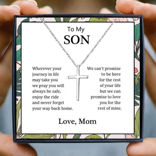 Personalized To My Son Necklace From Mom Dad Mother Father Moon Wolf Son  Birthday Gifts Graduation Christmas Customized Gift Box Message Card -  Teecentury.com