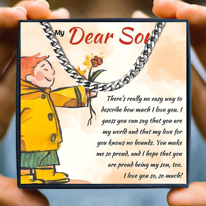 To My Son Necklace Gift From Mum in 2023 | To My Son Necklace Gift From Mum - undefined | mother and son necklace, mother son necklaces, son necklace from mom, to my son necklace | From Hunny Life | hunnylife.com