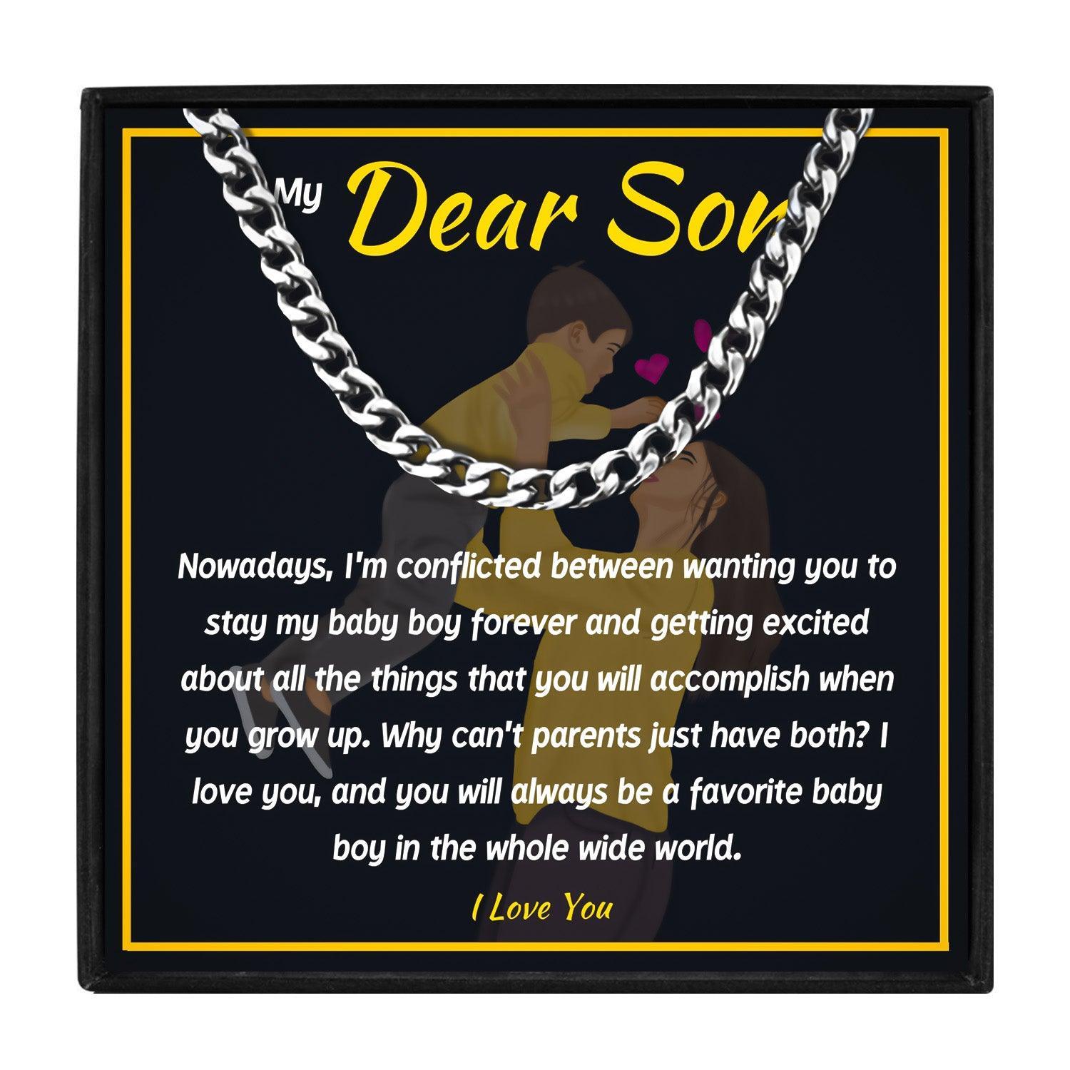 To My Son Necklace Gift Set From Mom for Christmas 2023 | To My Son Necklace Gift Set From Mom - undefined | mother and son necklace, mother son necklaces, son necklace from mom, to my son necklace | From Hunny Life | hunnylife.com