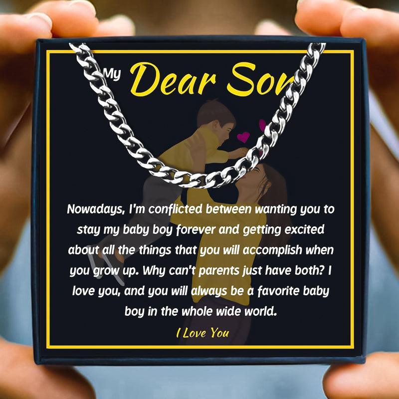 To My Son Necklace Gift Set From Mom in 2023 | To My Son Necklace Gift Set From Mom - undefined | mother and son necklace, mother son necklaces, son necklace from mom, to my son necklace | From Hunny Life | hunnylife.com