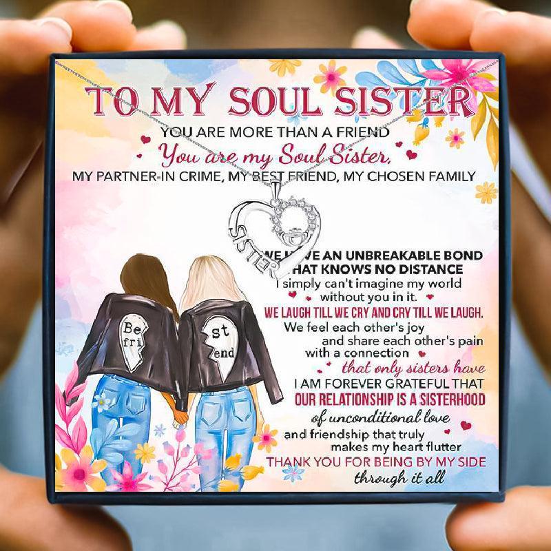 To My Soul Sister Necklace for Christmas 2023 | To My Soul Sister Necklace - undefined | Necklace, Soul Sister Necklace, To My Soul Sister Necklace | From Hunny Life | hunnylife.com