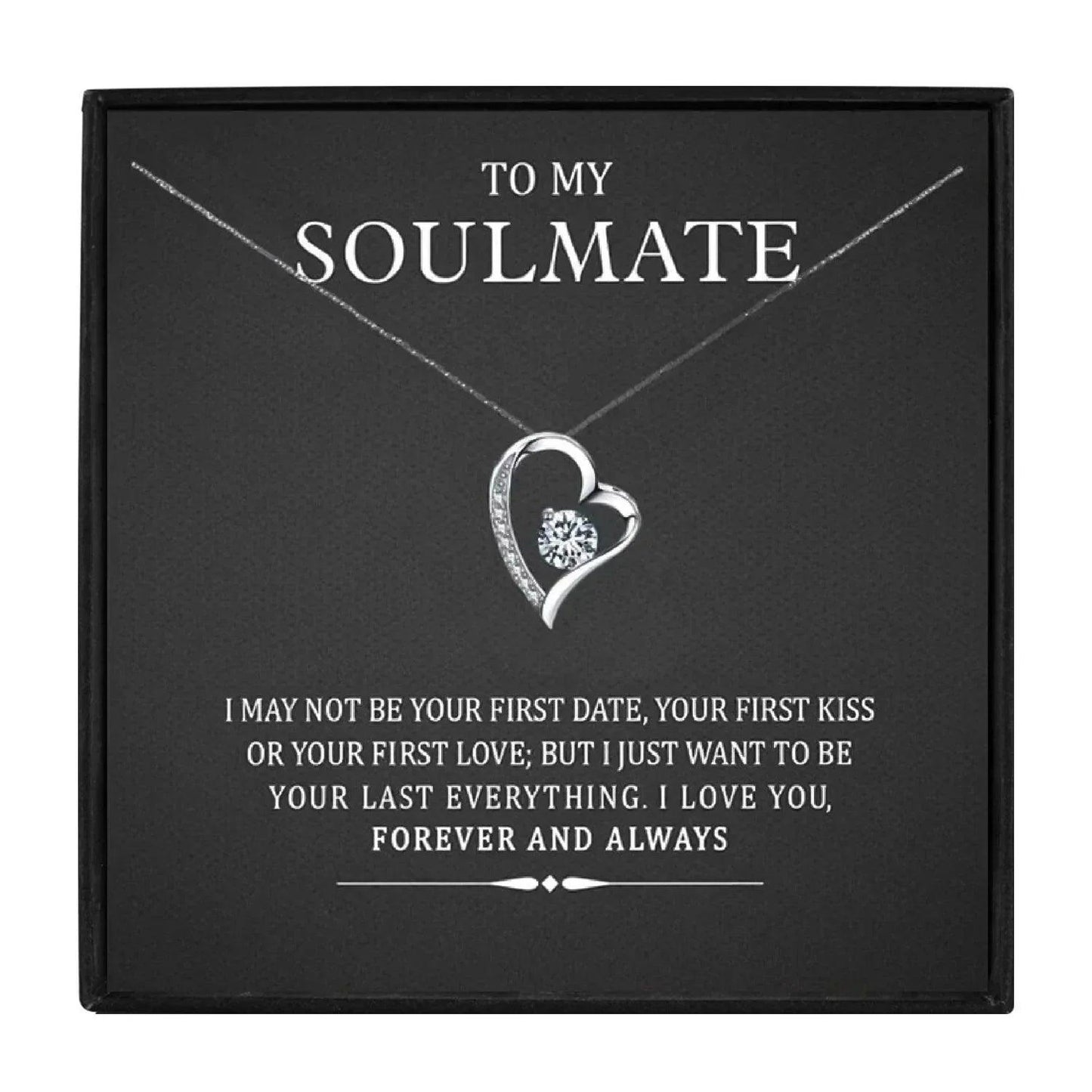 To My soulmate Heart Pendant Crystal Necklace for Christmas 2023 | To My soulmate Heart Pendant Crystal Necklace - undefined | gift ideas, Meaningful Soulmate gift, My Wife, Necklaces for Wife, soulmate gift ideas | From Hunny Life | hunnylife.com