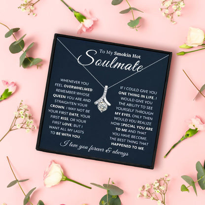 To My Soulmate Necklaces With Gift Set for Christmas 2023 | To My Soulmate Necklaces With Gift Set - undefined | my soulmate necklace, soulmate necklace, soulmate pendant, to my beautiful soulmate necklace, to my soulmate necklace | From Hunny Life | hunnylife.com