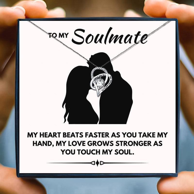 To My Soulmate/Wife Necklace Gift for Valentine Fiancée/Girlfriend Gifts for  Her - Lacadives
