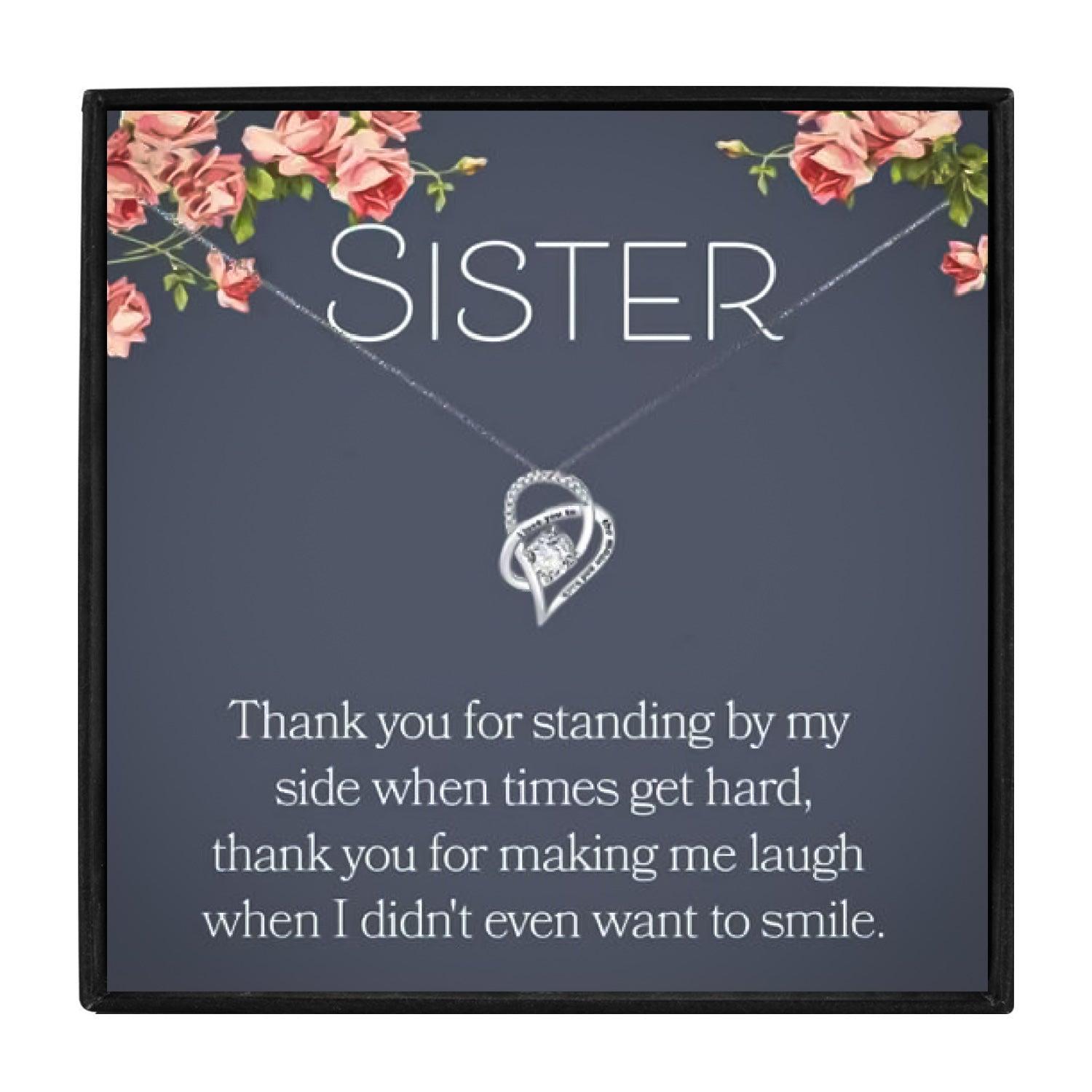 To My Unbiological Sister Gift Necklace Set for Christmas 2023 | To My Unbiological Sister Gift Necklace Set - undefined | Gifts for Sister, Necklace For Women, Necklace Gifts for Sister, unbiological sister necklace | From Hunny Life | hunnylife.com