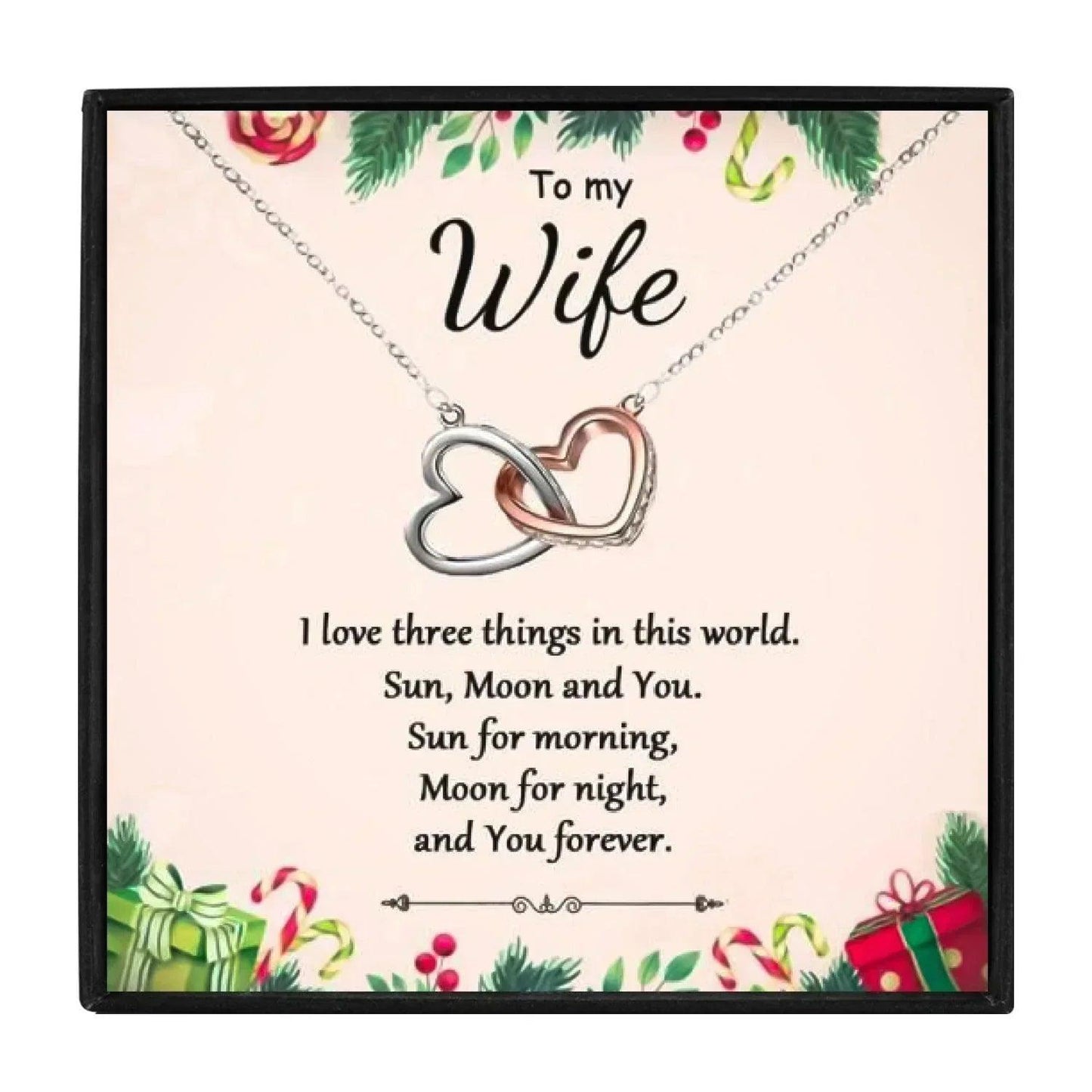 To My Wife Double Heart Pendant Necklace From Husband in 2023 | To My Wife Double Heart Pendant Necklace From Husband - undefined | wife gift, wife gift ideas | From Hunny Life | hunnylife.com