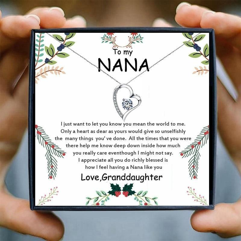 To My Wonderful Nana Gift Necklace Set in 2023 | To My Wonderful Nana Gift Necklace Set - undefined | Grandma Gift Necklace, Necklace for Grandma Gifts, Wonderful Nana Gift Necklace Set | From Hunny Life | hunnylife.com