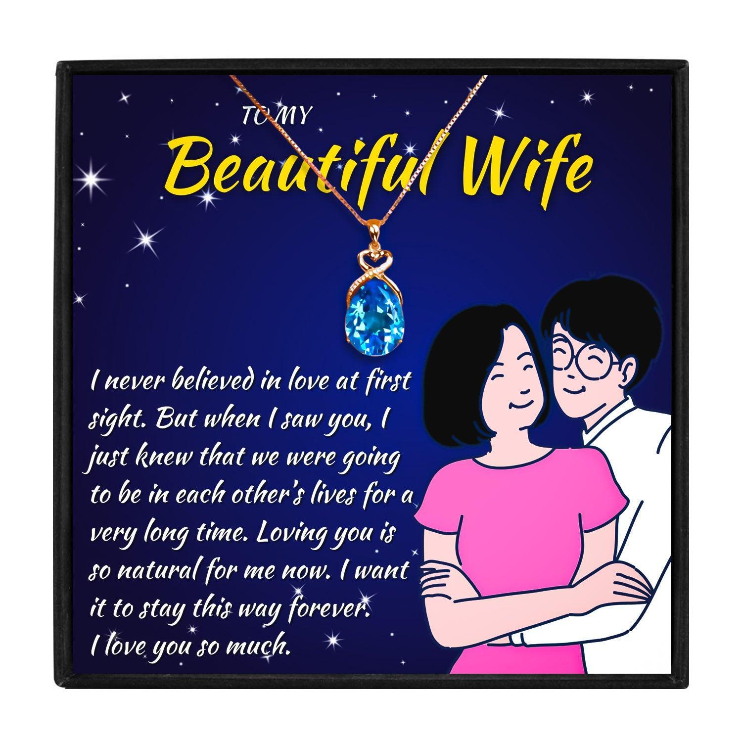 To My Wonderful Wife Rose Gold Necklace Gift Set in 2023 | To My Wonderful Wife Rose Gold Necklace Gift Set - undefined | Romantic Anniversary Gift For Wife, To My Wife Gifts Necklace, To My Wonderful Wife necklace, wife gift, wife gift ideas | From Hunny Life | hunnylife.com