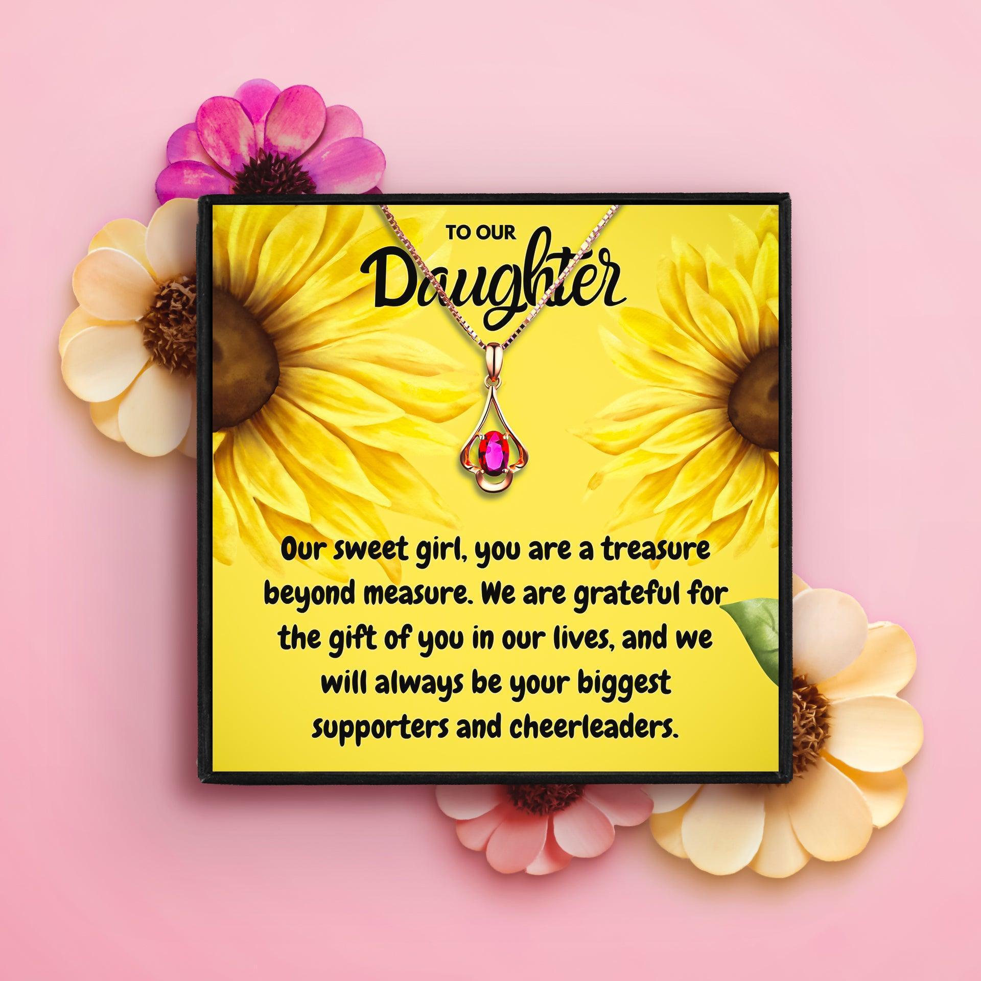 To Our Daughter Necklace with Message Card in 2023 | To Our Daughter Necklace with Message Card - undefined | For My Daughter necklace, Meaningful Daughter Necklaces, Mother Daughter Necklace, To my daughter necklace, To Our Daughter necklace | From Hunny Life | hunnylife.com