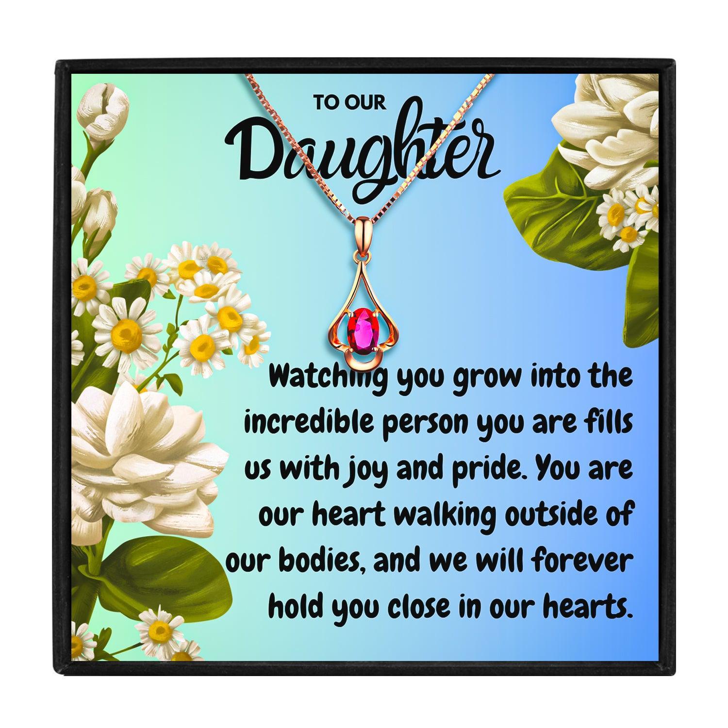 To Our Daughter Necklace With Personalized Message Card for Christmas 2023 | To Our Daughter Necklace With Personalized Message Card - undefined | For My Daughter necklace, Meaningful Daughter Necklaces, Mother Daughter Necklace, To my daughter necklace, To Our Daughter necklace | From Hunny Life | hunnylife.com