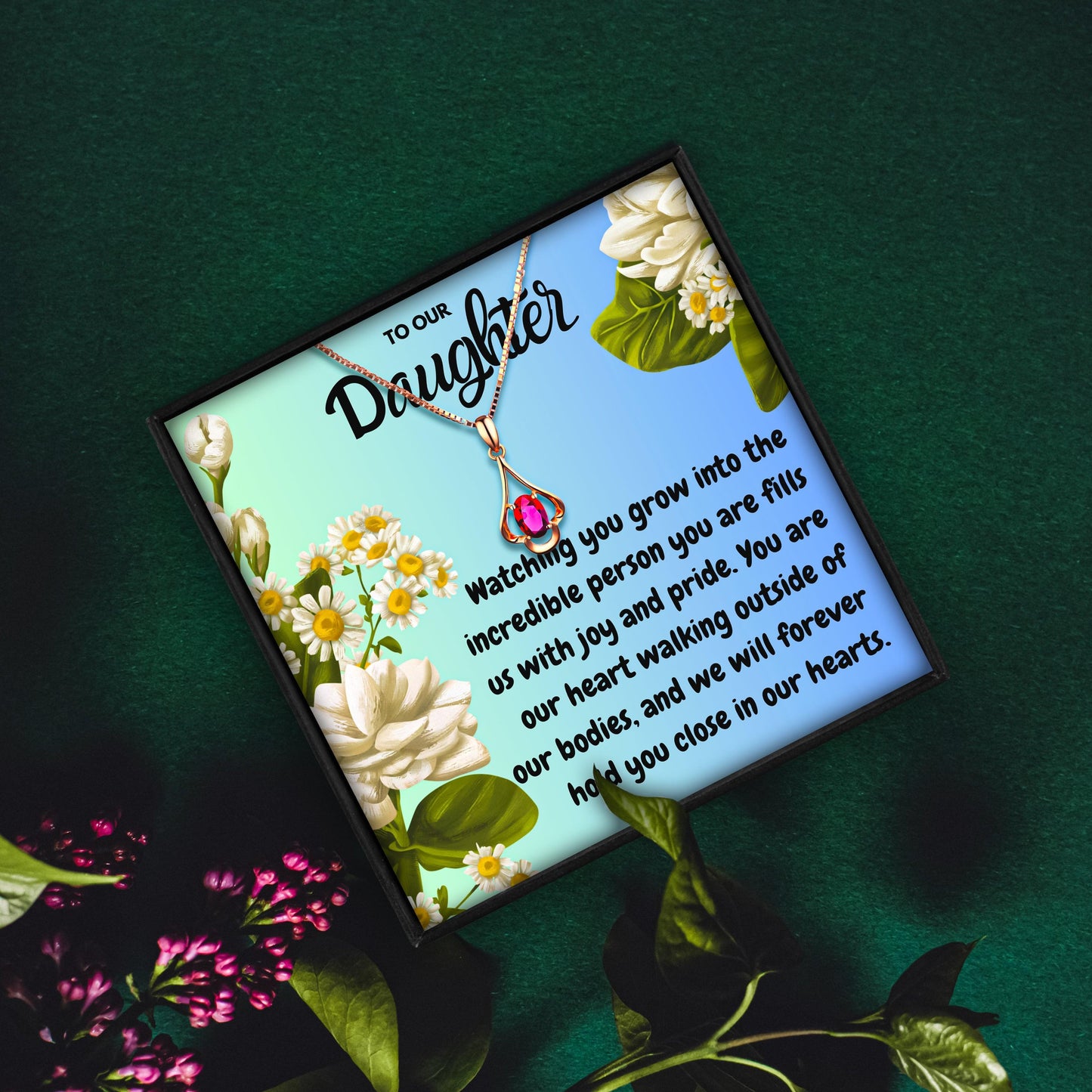 To Our Daughter Necklace With Personalized Message Card in 2023 | To Our Daughter Necklace With Personalized Message Card - undefined | For My Daughter necklace, Meaningful Daughter Necklaces, Mother Daughter Necklace, To my daughter necklace, To Our Daughter necklace | From Hunny Life | hunnylife.com