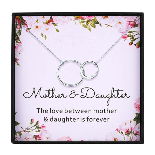 Two Interlocking Infinity Double Circles necklace mother and daughter in 2023 | Two Interlocking Infinity Double Circles necklace mother and daughter - undefined | mother daughter Double Circles necklace, Mother Daughter Necklace | From Hunny Life | hunnylife.com