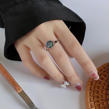 Unique Vintage Crow Iris Cross Flower Crown Ring for Christmas 2023 | Unique Vintage Crow Iris Cross Flower Crown Ring - undefined | Cross Flower Crown Ring, cute ring, Full Diamond Ring, S925 Silver Vintage Cute Ring, Sterling Silver s925 cute Ring, Unique Vintage Crow Ring | From Hunny Life | hunnylife.com