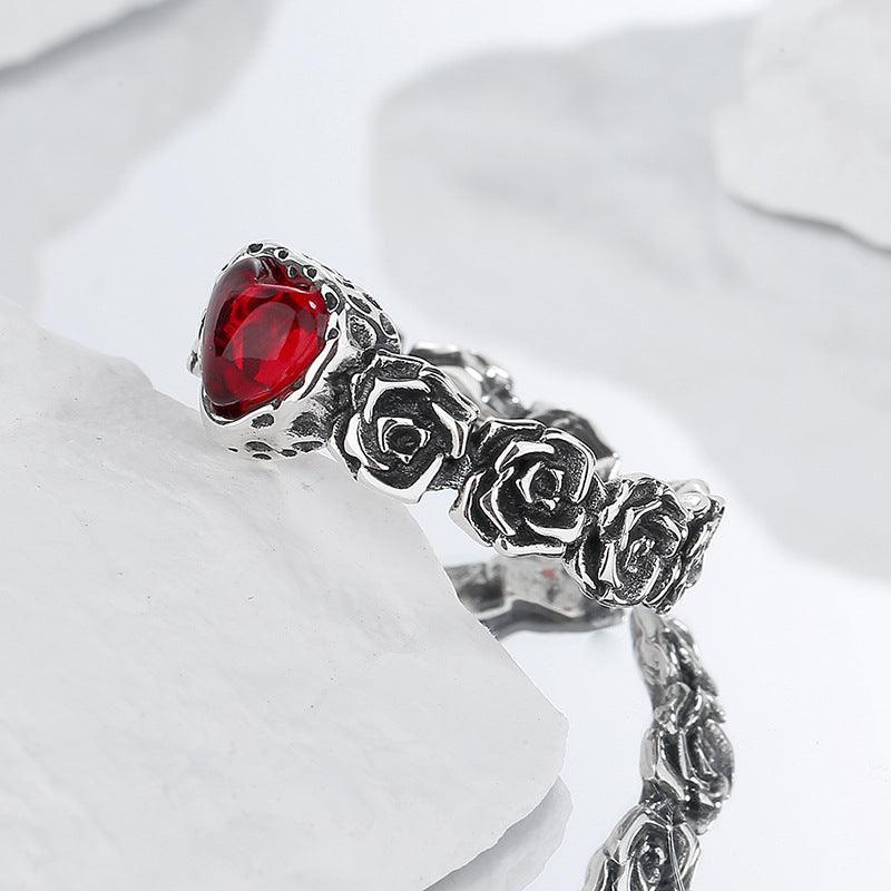 Vintage Rose Girl Red Zircon Heart Ring for Christmas 2023 | Vintage Rose Girl Red Zircon Heart Ring - undefined | red birthstone ring, Vintage Rose Heart Ring, Zircon Heart Ring | From Hunny Life | hunnylife.com