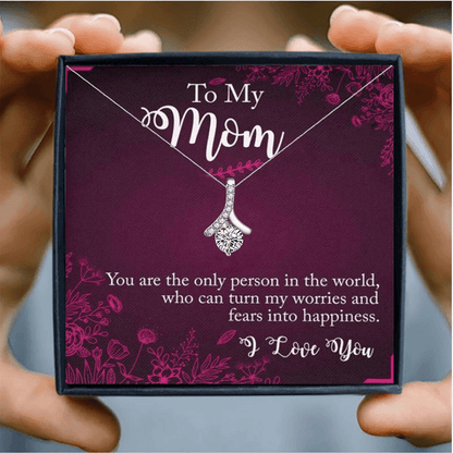 White Diamond Mom Necklace Gift Set for Christmas 2023 | White Diamond Mom Necklace Gift Set - undefined | Mother Gift, Mother Gift Four Leaves Pendant Necklaces, Mother Gift Four LeavesNecklaces | From Hunny Life | hunnylife.com