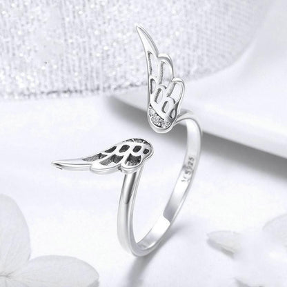 Wings Opening Sterling Silver Fairy Wings Ring for Christmas 2023 | Wings Opening Sterling Silver Fairy Wings Ring - undefined | Wings Opening Sterling Silver Fairy Wings Ring | From Hunny Life | hunnylife.com