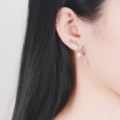 Women's Bamboo Vintage Asymmetrical Pearl Earrings in 2023 | Women's Bamboo Vintage Asymmetrical Pearl Earrings - undefined | Bamboo Vintage Asymmetrical Pearl Earrings, Creative Cute Earrings, cute earring, Vintage Pearl Earrings | From Hunny Life | hunnylife.com