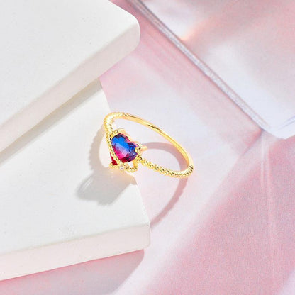 Women's Fashion Dream Love Track Ring in 2023 | Women's Fashion Dream Love Track Ring - undefined | Birthstone ring, S925 Silver Vintage Cute Ring, S925 Silver Vintage Ring, Simple Cute Minimalist Crystal Rings | From Hunny Life | hunnylife.com