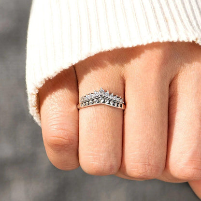 Women's Simple Fairy Tale Crown Diamond Ring for Christmas 2023 | Women's Simple Fairy Tale Crown Diamond Ring - undefined | rings, Sterling Silver s925 cute Ring | From Hunny Life | hunnylife.com