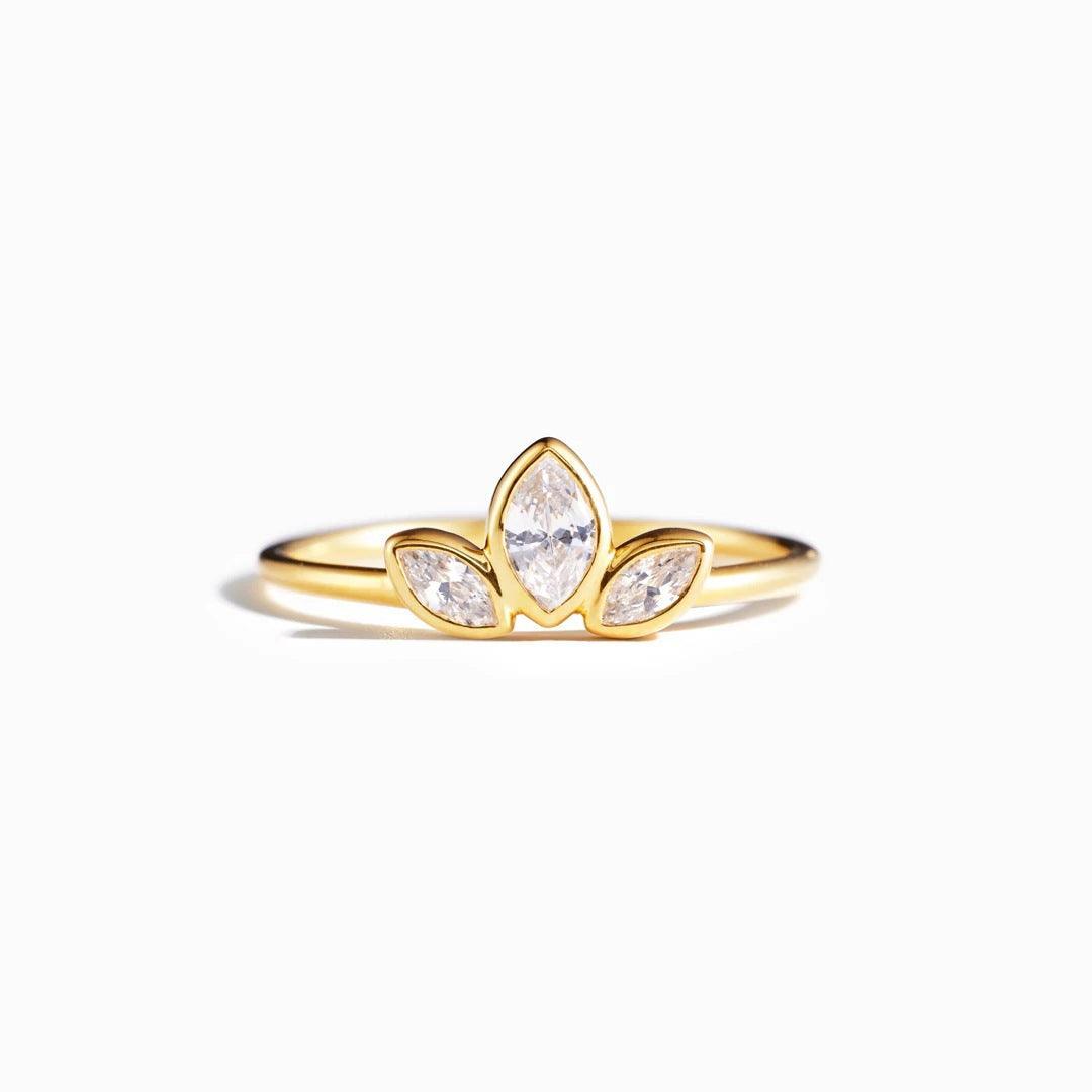Women's Sterling Silver Clover Flower Ring in 2023 | Women's Sterling Silver Clover Flower Ring - undefined | Clover Flower Ring | From Hunny Life | hunnylife.com