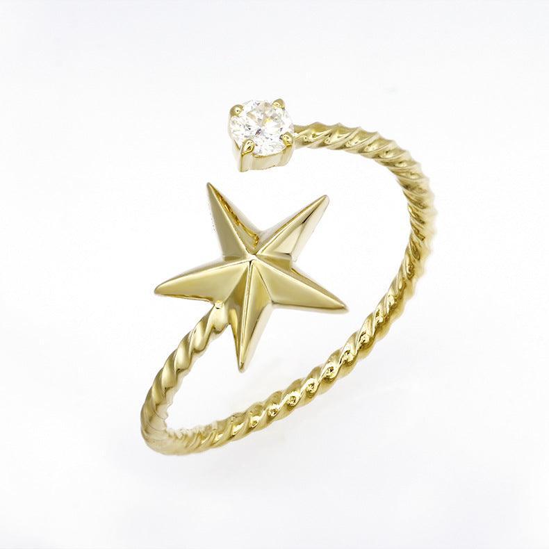 Women's Vintage Star Topaz Ring for Christmas 2023 | Women's Vintage Star Topaz Ring - undefined | cute ring, S925 Silver Vintage Cute Ring, Sterling Silver s925 cute Ring | From Hunny Life | hunnylife.com