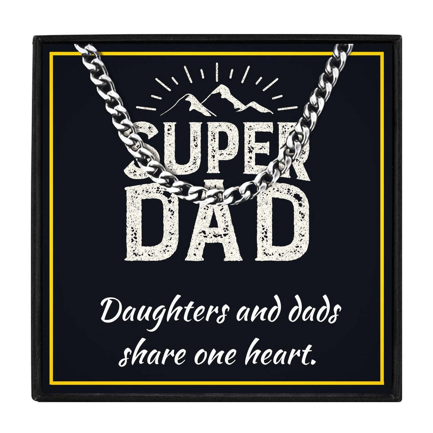 World's Best Dad Gift Necklace Set in 2023 | World's Best Dad Gift Necklace Set - undefined | dad birthday gift, dad necklace from daughte, dad necklaces, dad pendant, father daughter necklace, father's day necklace | From Hunny Life | hunnylife.com