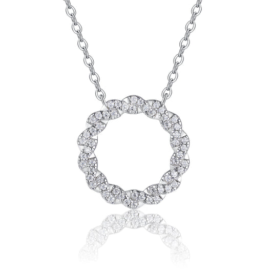 Twist Eternity Circle Moissanite Necklace