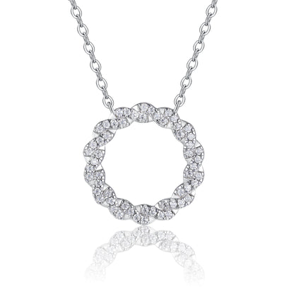 Twist Eternity Circle Moissanite Necklace